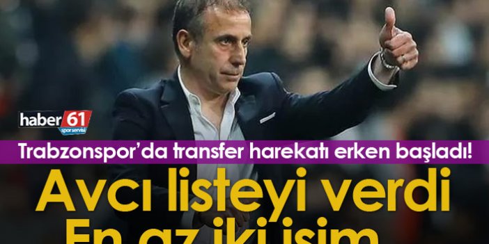 Trabzonspor transfer harekatına erken başladı