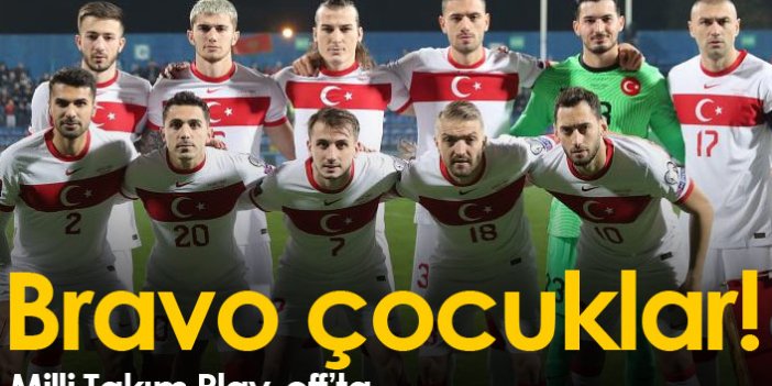 Türkiye Karadağ'ı yendi, play-off'lara kaldı!