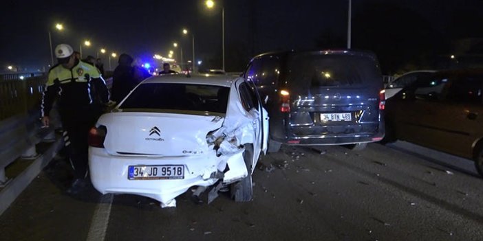 Samsun'da 200 metre içinde 14 araçlı 5 kaza