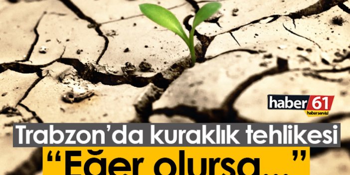 Trabzon'da kuraklık tehlikesi