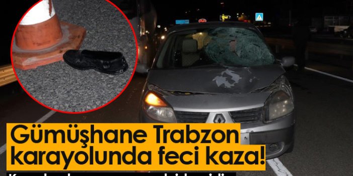 Gümüşhane Trabzon karayolunda feci kaza!