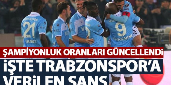 Süper Lig'de şampiyonluk oranları güncellendi! Trabzonspor…