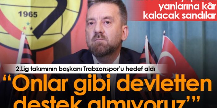 Eskişehir başkanından hadsiz çıkış: Trabzonspor gibi devletten destek almıyoruz