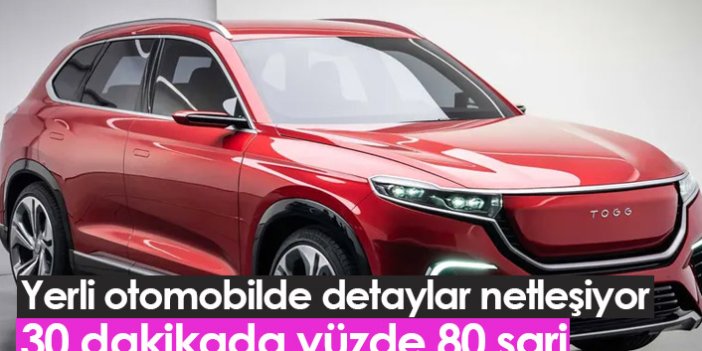 Türkiye'nin otomobili TOGG 30 dakikada şarj olacak