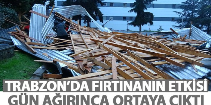 Trabzon’da fırtınanın bilançosu gün ağarınca ortaya çıktı