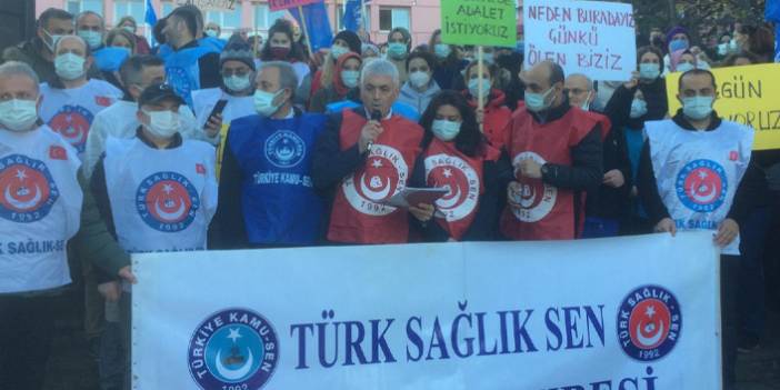 Trabzon'da sağlıkçılar iş bıraktı!