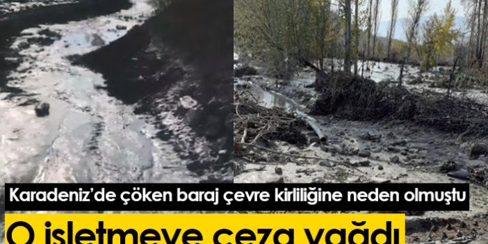 Karadeniz'de çöken baraj çevre kirliliğine neden olmuştu, ceza yağdı