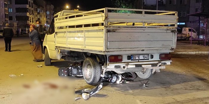 Ordu'da motosiklet kamyonetin altına girdi: 2 yaralı