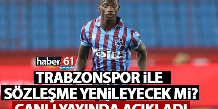 Edgar Ie Trabzonspor ile sözleşme yenileyecek mi? Canlı yayında açıkladı