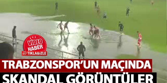 Trabzonspor’un maçında skandal görüntüler