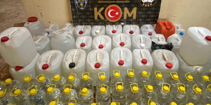 Adana'da 9 bin 467 litre sahte içki ele geçirildi