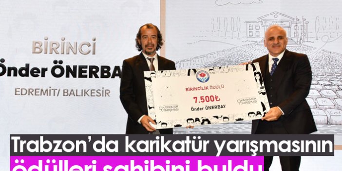Trabzon'da karikatür yarışmasında ödüller sahibini buldu