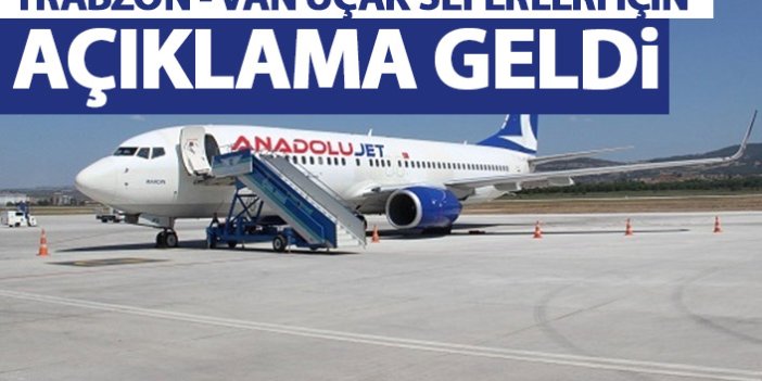 Van-Trabzon uçak seferleri başlıyor