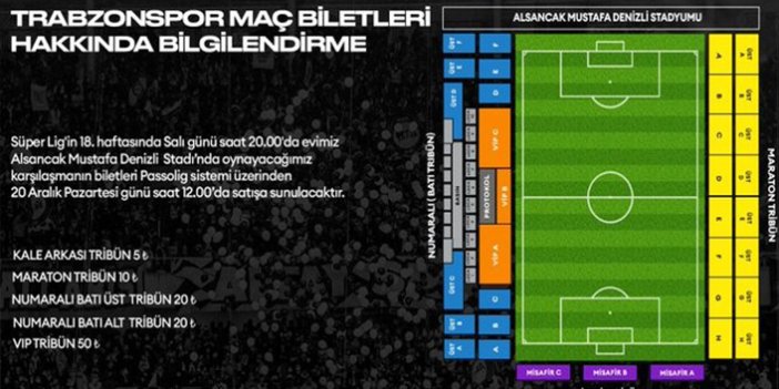 Trabzonspor maçı bilet fiyatlarını açıkladılar!