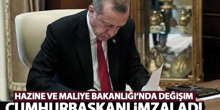 Maliye Bakanlığı'na atama! Cumhurbaşkanı Erdoğan imzaladı!