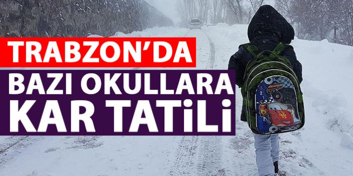 Trabzon'da okullara kar tatili! Valilik açıkladı