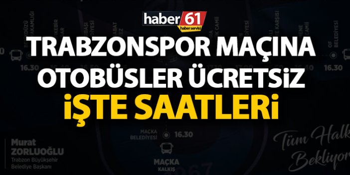 Trabzonspor maçı için otobüsler ücretsiz! Açıklama geldi