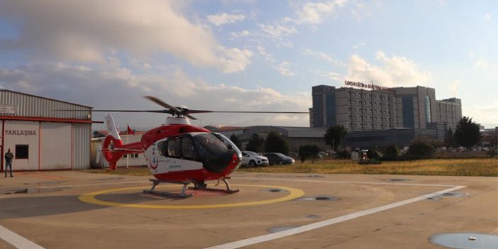 Ambulans helikopter 6 aylık bebek için havalandı