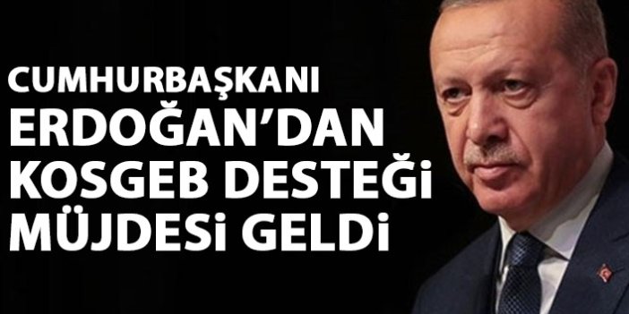 Cumhurbaşkanı Erdoğan'dan KOSGEB müjdesi