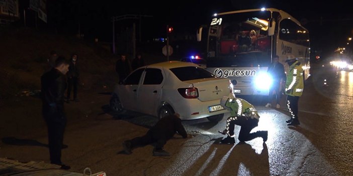 Giresun'dan Bursa'ya giden otobüs kaza yaptı