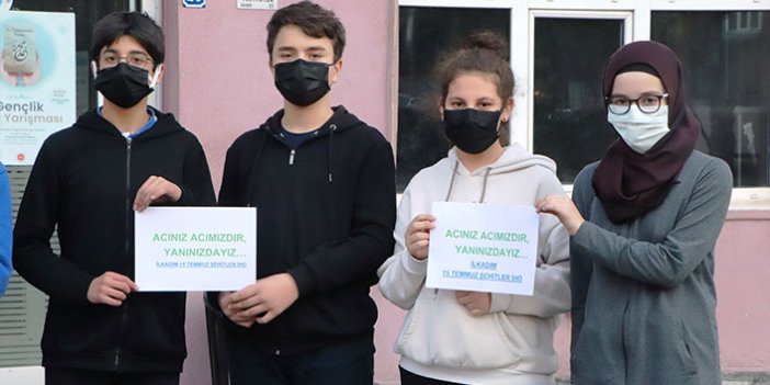 Samsun'daki okuldan evi yanan aileye destek