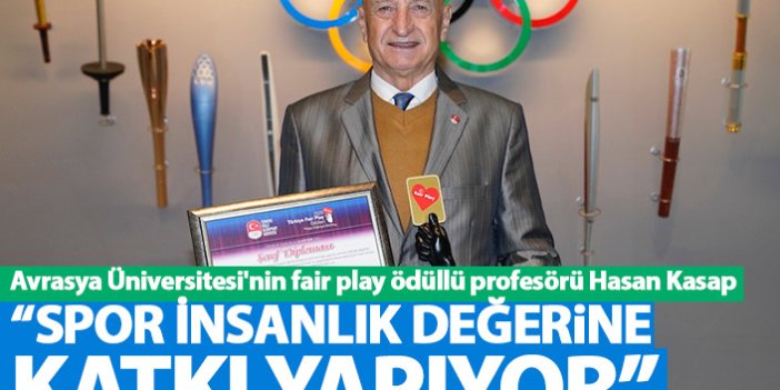 Avrasya Üniversitesi'nin fair play ödüllü profesörü Hasan Kasap Trabzon'da konuştu
