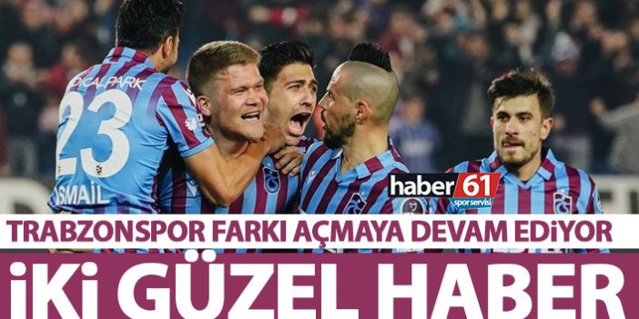 Trabzonspor rakiplerle farkı açmaya devam ediyor! 2 güzel haber