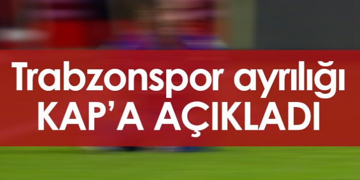 Trabzonspor Yusuf Sarı'nın sözleşmesini feshetti!