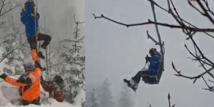 6 kişi kayak merkezinde mahsur kaldı