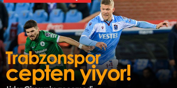 Trabzonspor Giresunspor'a takıldı! Lider cepten yiyor...