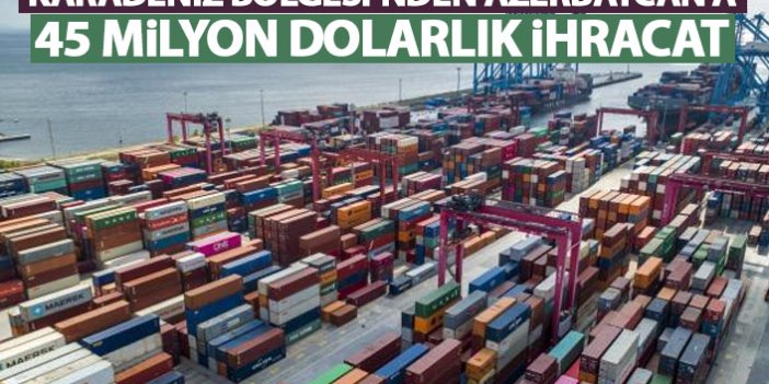 Karadeniz Bölgesi'nden kardeş ülkeye 45 milyon dolarlık ihracat