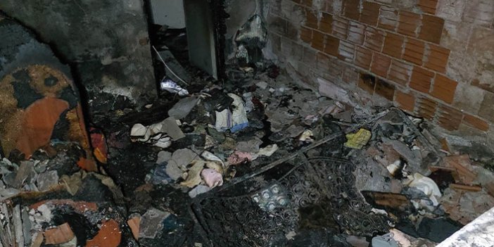 Samsun'da yangın faciası anne ve oğlu yanarak hayatını kaybetti