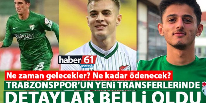 Trabzonspor’un 3 genç transferinin ayrıntıları belli oldu! Ne kadar ödenecek? Ne zaman gelecekler?