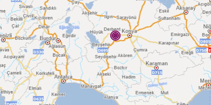 Konya'da 4,2 büyüklüğünde deprem