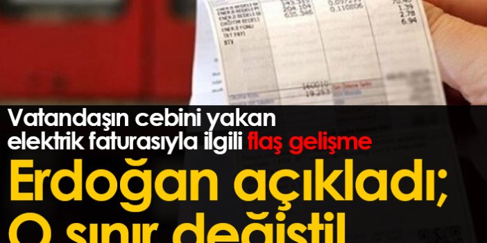 Elektrik faturalarına düzenleme! Erdoğan açıkladı