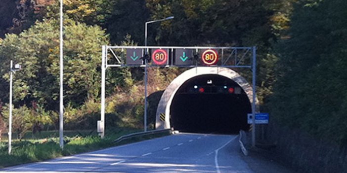 Piraziz-Giresun-Espiye yolu Geçilmez Tüneli'nde çalışma