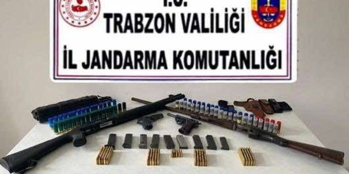 Trabzon’da eve baskın! Silahlar ele geçirildi