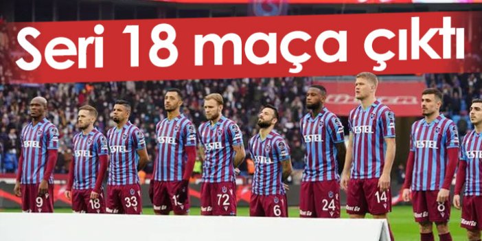 Trabzonspor seriyi 18 maça çıkardı