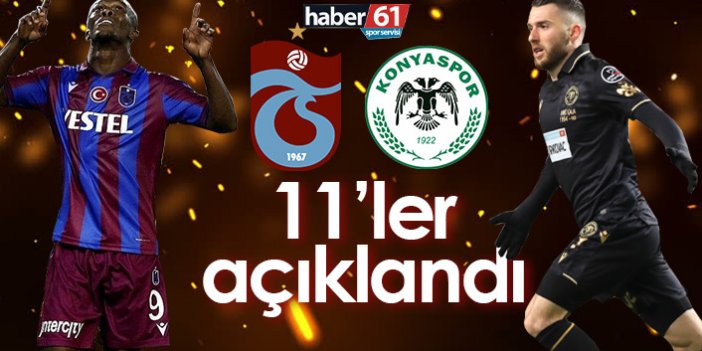 Trabzonspor Konyaspor maçının kadroları açıklandı