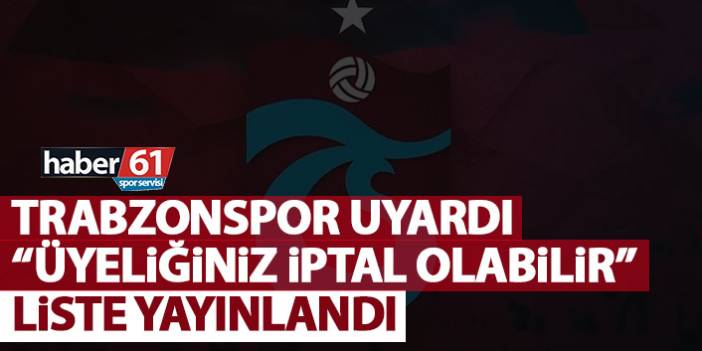 Trabzonspor'dan kritik uyarı! Ödemezseniz iptal edilebilir