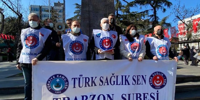 Trabzon'da Sağlıkçılardan basın açıklaması! "Haklarımızın gasp edilmesine seyirci kalmayacağız"