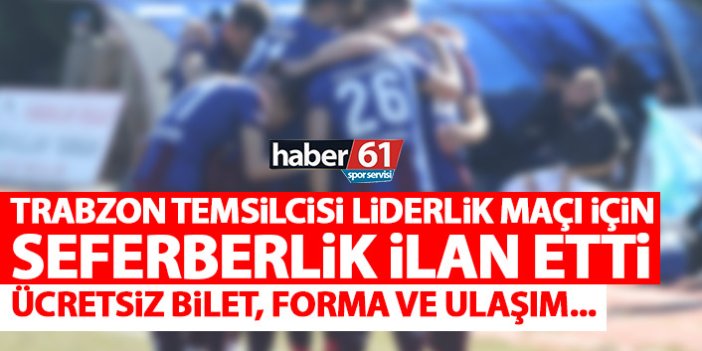 Trabzon ekibi liderlik maçı seferberlik ilan etti! Ücretsiz bilet ve forma…