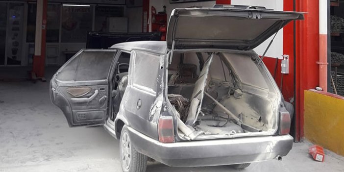 Otomobilin LPG tankının alev alması sonucu bir kişi yaralandı