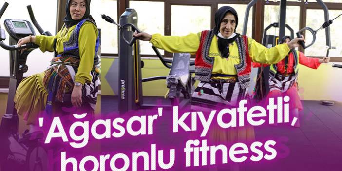 Trabzon'da Ağasar kıyafetleriyle fitness