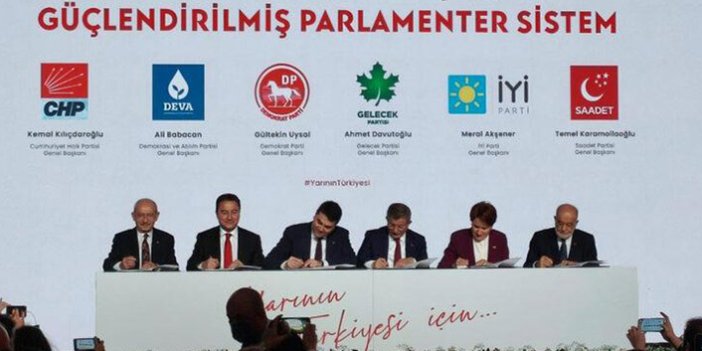 6 muhalefet partisi liderleri imzayı attı! 23 maddelik 'Güçlendirilmiş Parlamenter Sistem' mutabakatı