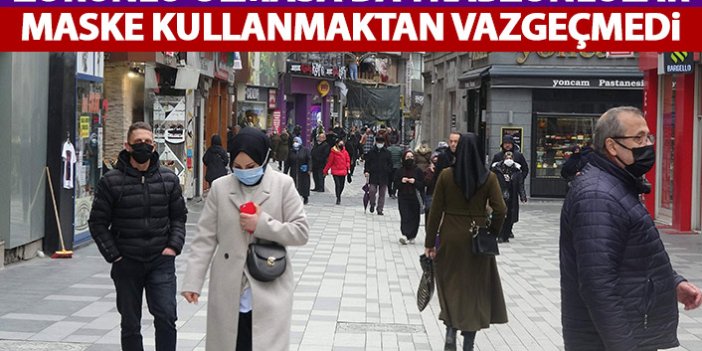 Zorunlu olmasa da Trabzonlular maskeden vazgeçmedi