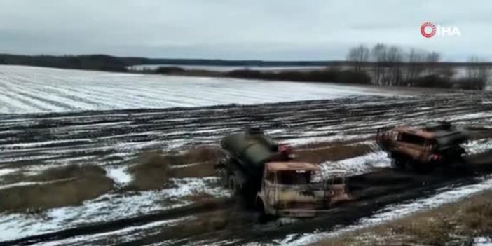 Rus ordusuna ait yakıt ikmal konvoyu imha edildi