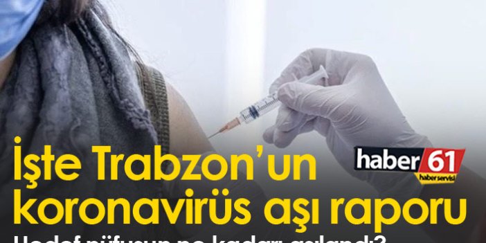 Trabzon'un koronavirüs aşı raporu