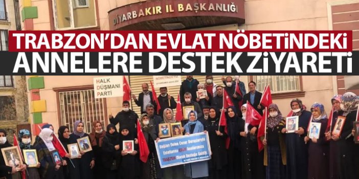 Evlat nöbetindeki annelere Trabzon'dan destek ziyareti