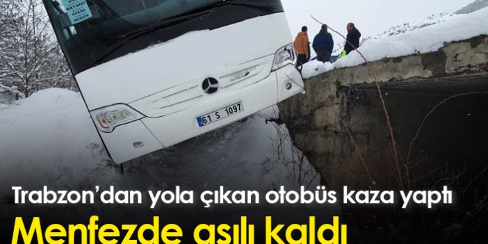 Trabzon'dan yola çıkan otobüs Gümüşhane'de kaza yaptı